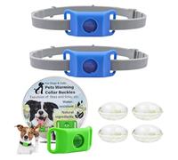 2Pcs Clavya Tags for Dogs, Clavya Flea and Tick Tags, Flea Collar for Dogs, Waterproof Design, Adjustable Size for Small Medium and Large Dogs (Blue)