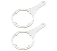 2pcs Clé à Cartouche de Purificateur d'eau Système de Filtre en Plastique Clé de Boîtier Outil de Remplacement Adapté pour Ouvre-bouteille de Filtre de 10 Pouces, Blanc