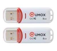 2PCS clé USB 8Go 8Gb Pen Drive USB 2.0 QUMOX Flash Stick Rouge/Blanc