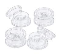 2PCS Clear Manual Garlic Twister and Ginger Mincer Tool, Manual Garlic Twister and Crusher for Onion, Ginger, Chili, Herbs, Nuts (4PCS,S)