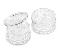 2PCS Clear Manual Garlic Twister and Ginger Mincer Tool, Manual Garlic Twister and Crusher for Onion, Ginger, Chili, Herbs, Nuts (2PCS,S)