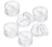 2PCS Clear Manual Garlic Twister and Ginger Mincer Tool, Manual Garlic Twister and Crusher for Onion, Ginger, Chili, Herbs, Nuts (6PCS,L)
