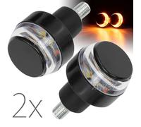 2pcs Clignotants Moto Ampoules Indicateurs Feux Latéraux Embouts de Guidon Accessoires Moto