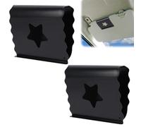2pcs Clips de Pare-Soleil pour Désodorisant Drift, en Alliage d'Aluminium pour Pare-Soleil de Voiture Camion SUV (Style Étoile)