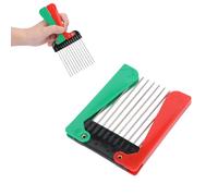 2pcs Coil Pick Peigne, peigne de poche pliable en acier inoxydable détangle coiffeur outil de style pour insérer la coiffure tresse perruque