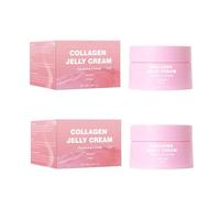 2PCS Collagen Jelly Cream, Hydrolyzed Collagen Overnight Facial Mask Wrapping Peel-Off Mask Hydrating Firming Moisturizing SkinCare
