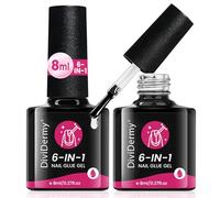 2pcs Colle Faux Ongles 6 in 1 und Primer Gel, Colle Ongle Avec Pinceau, Longue Duré Nail Extend Gel, Utiliser Pour Faux Conseils, Allonger Les Ongles, Pour Usage Domestique/Salon