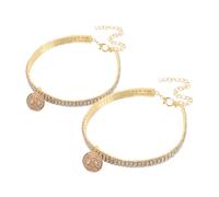 2pcs Collier d'animal de Compagnie réglable avec des Cloches Cat élégant et Cols de Chien Accessoires Confortables pour Animaux de Compagnie Cravates Bling pour Les Sorties élégantes