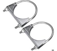 2pcs Colliers de Serrage pour Tuyau d'échappement, 89 mm U Bolt Clamp Colliers d'échappement Universel pour Raccords de Tuyaux, Mon