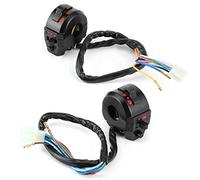 2pcs Commutateur de Guidon de Commande Interrupteur de Lampe Universel 7/8" Gauche Et Droite Phare Klaxon Clignotant Lumière Interrupteur de Faisceau Haut/Bas