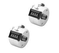 2Pcs Compteurs Manuels Mini Compteur de Comptage à Main en Métal | Compteur de Clic à 4 Chiffres pour Sport Entraîneur École Golf