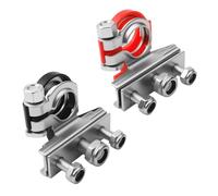 2Pcs Connecteur de Borne de Batterie 12V Cosse Batterie Voiture Positive et Négative Coupe Circuit Remplacer Batterie de Loisir 3 Voies en Laiton à Serrage Sécurisé pour Voitures Moto Camion Navire