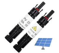 2PCS Connecteur Diodé Solaire PV 1000V DC 15A Étanche, Connecteur Inline avec Diode Anti-Retour Compatible Câble 2,5-6mm² pour Systèmes Photovoltaïques