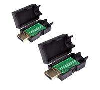 2pcs connecteur mâle d'adaptateur HDMI à souder au panneau de dérivation de câblage