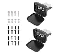 2pcs Connecteurs Rapides 50A avec Support et Capuchon, Calibre 12-6 AWG Déconnexion Rapide de Batterie 12V-36V Prise SB50 Étanche pour Voiture Camping-Car Treuil de Bateau Remorque (Gris)