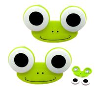 2PCS Contact Lens Case 3x2x1 Cartoon Frog Forme Contact Lens Board Board With Adorable Big Eyes, pratique mignon pour la maison et voyager