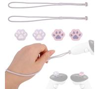 2pcs Contrôleur Poignet Bracelets pour Oculus 3/ 3s, Anti-dérapant Remplacement Poignet Bracelets avec 4pcs Chat Patte Joystick Cap Contrôle Précis & Protection Joystick