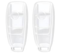 2PCS Coque Cle Transparent Couvre Clé Cache Clef, Étui À Clés Coque Clé, Boîtier De Protection, Boitier Clé De Voiture Compatible Multi-Modèles