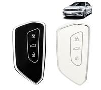 2pcs Coque De e Voiture Compatible avec Cupra Born Formentor pour VW Volkswagen Golf 8 Mk8, Id3, Id4, GTI, GTE, Seat Leon Mk4, Tarraco, Ateca Et Skoda Octavia, en Silicone TPU, Cache Cle Voiture