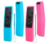 2PCS Coque Télécommande de Protection pour Samsung Smart TV BN59-01241A, BN59-01242A, BN59-01260A, BN59-01266A, BN59-01259B BN59-01259E Housse étui de Protection en Silicone Télécommande Rose Bleu