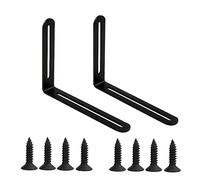 2pcs CornièRe Inox éQuerre à Angle Droit En Forme De L Equerre Inox Fente D'Angle Noir 120x165x24mm Avec Angle D'Angle Meuble à 90 DegréS Pour Table Chaise BibliothèQue Finition BrosséE