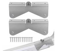 2pcs Couettes de vers vers le bas Hinge en acier inoxydable Hinge de gouttière avec vis Installation bricolage facile sur n'importe quelle taille rectangle ou charnière décline carrée, gouttièr