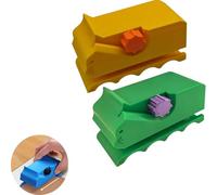 2pcs Coupe-Carton pour Griffoir À Chat, Coupe pour Griffoirs De Chat,Cutter en Carton imprimé en 3D pour Gratteurs de,Outils De Découpe pour Fabriquer Un Lit pour Chatm.(Jaune + Vert)