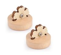 2pcs Coupe Fil, Coupe-Fil de Table de Style Fleur de Pêcher Coupe-Fil de Sculpture sur Bois avec Économiseur de Lame et Support Outil de Coupe de Fil pour Projets d'Artisanat de Couture