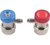 2pcs coupleur rapide haut bas pour R134A A/C -distributeur -mesureur -laiton -adaptateur -accessoire de climatisation