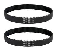 2Pcs Courroies Ponceuse Bande HTD 225-3M-17 Résistance Durable Caoutchouc | Courroies Dentées en Caoutchouc Compatible Avec Bosch PBS75A, GBS75A, GBS75AE, Silvercrest, Parkside, Pebs 900, 75 Dents