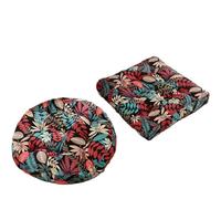 2Pcs Coussins de Siège à Motifs Tropicaux Éclatants,Carrés et Ronds, pour Canapé,Chaise et Sol,Coussins Décoratifs pour la Maison,Le Bureau et Tous Les Âges