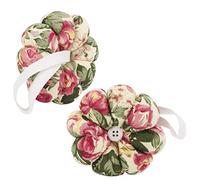 2pcs Coussins d'épingle en poignet pour la couture, mignon support de poutre à la citrouille Support d'aiguille pour débutant (Insert à aiguille de citrouille (rose pastorale))