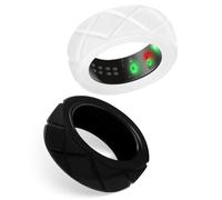 2pcs Couverture d'Anneau en Silicone pour Protecteur d'Anneau Oura Gen 3, Housse Protection d'Anneau Intelligent Élastique Couverture d'Anneau Silicone pour l'Entraînement Noir et Blanc(Taille S)