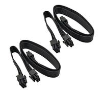2pcs CPU ATX 8 Pin Male to Dual PCIe 2X 8 Pin (6+2) Male Power Cable for Modular Power Supply (60cm+20cm)