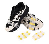 2pcs Crampons à Glace pour Chaussures et Bottes, Crampons Antidérapants à 7 Pointes en Acier Adhérence Optimale Randonnée Marche sur Neige l'escalade Le Jogging et la Pêche Glace (Blanc, Jaune)