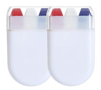 2Pcs Crayons de Peinture pour le Visage Ne se Décolorent Pas Rouge Blanc Bleu Peinture pour Le Visage Bâtons Portables Oeil de Sport Bâton pour Softball Football Baseball Parade