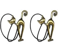2PCS Créatif Embrasses Rideaux Aimanté, Attaches de Rideaux Magnétiques en Résine, Motif de Chat Rétro, Boucle de Rideau avec Magnétisme Fort, Exquis Accessoires Décoratif Pour Maison Bureau Hôtel