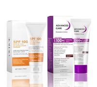 2PCS Creme Solaire Visage SPF 100, Sunscreen SPF 100, Protection UVA/UVB Pour Visage et Corps, Moisturising Sun Protection Cream, Exture Légère Non Grasse