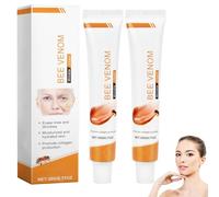2PCS Crème Venin d'Abeille Anti-Rides, Bee Venom Crème Venin d'Abeilles Raffermissante, Réparatrice Peau Hydratante pour Visage et Cou, Anti-Âge, Texture Non Grasse, 20g