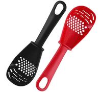 2pcs cuillère à fentes de cuisine multifonctionnelle, pp plastique écumoire cuillère à soupe écumeur cuillère à chaleur cuillère avec trou de suspension pour la cuisson, le réseau