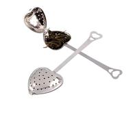 2pcs cuillère à thé en forme de cœur, infuseur de thé en acier inoxydable pour la poignée de poignée longue à feuilles lâches pour la maison