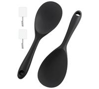 2Pcs CuillèRe de Service, Cuillère à Riz en Silicone, Cuillère à Riz Antiadhésive, Ustensile de Cuisine, pour le Riz, la Purée de Pommes de Terre, Remuer, Mélanger