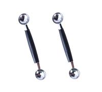 2pcs Cuillere Parisienne Double Tete Acier Inoxydable Cuillere A Glace | Acier inoxydable de qualite, double tete pratique, pour melon et fruits, prise en main confortable, nettoyage facile
