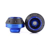 2pcs Curseurs de Cadre de Fourche Avant Protecteur de Collision de Roue de Glisseurs de Cadre de Fourche Avant Anti-Chute Anti-Choc en Alliage d'Aluminium CNC Universel (Blue)