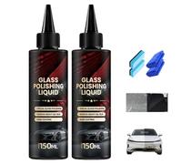 2pcs D1 Glass Polishing Liquid,auto Windshield Polishing Composé De Verre,Auto Glass Scratch Care Polishing Fluid,Car Polish, Water Spot Remover,élimine Les Traces D'essuie-glace, Les Rayures-2pcs