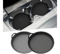 2pcs Dessous de Verre antidérapants pour Porte-gobelets, Compatible avec Land Rover Range Rover Sport L494,Black