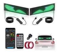 2pcs Devil Eyes Light pour Les Voitures, 4,72" x 23,43" Flex LED Display Programmable Remote and Bluetooth APP Control pour Les fenêtres des Voitures et des camions de Petite à Moyenne Taille