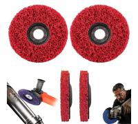 2PCS Diamond Multi-Function Grinding Disc, Paint Rust Removal Wheel (Red, 5in)