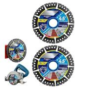 2PCS Diamond Multi-Purpose Saw Blades, Disque diamanté 115mm, Disque Diamant Carrelage Extra Fin, Béton coupe sec/humide, Lames de scie diamant pour marbre, carrelage, acier