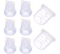 2pcs Diaphragmes & 6pcs Valves À Bec De Canard Pour Tire-Lait Eufy,Pièces De Rechange Compatibles Avec Les Tire-Lait Portables Eufy E10/S1/S1 Pro,Lansinoh Discreet Duo,Ncvi Et Nicegreen